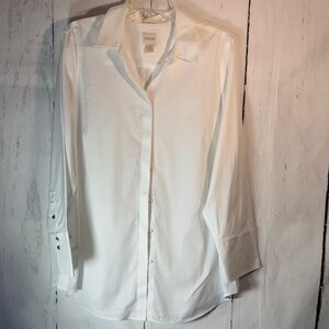 Chico's Classic size 3 (XL) long White Blouse